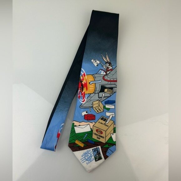 Looney Tunes Stamp Collection Bugs Bunny Drop Mail Tie 1997 - Picture 2 of 15